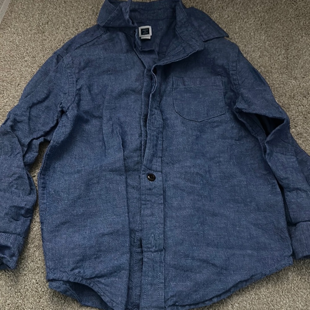 Toddler boys button up